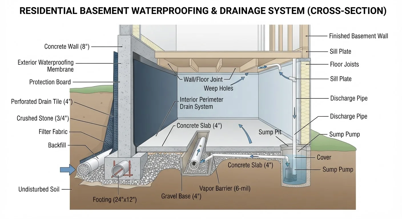 Basement Waterproofing Methods: Interior, Exterior, and Everything Between
