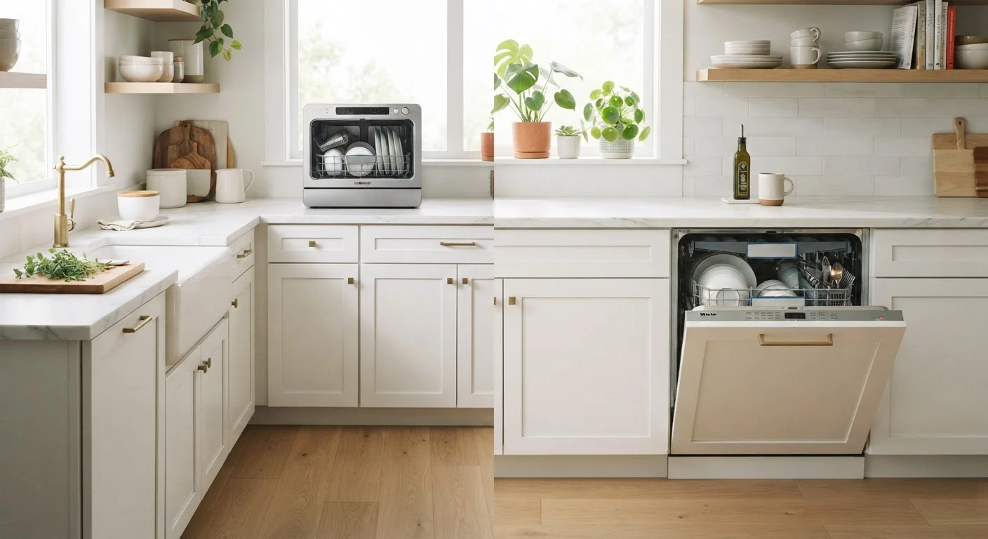 Countertop Dishwashers vs. Built-In Models: Space, Cost, and Capacity Compared