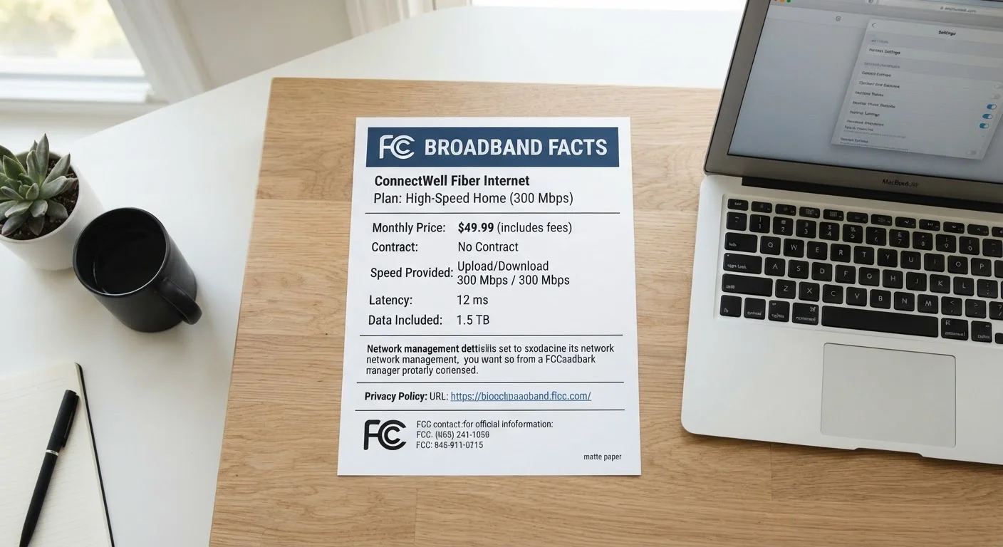 FCC Broadband Labels: How to Use the New Nutrition-Style Disclosures When Comparing Plans