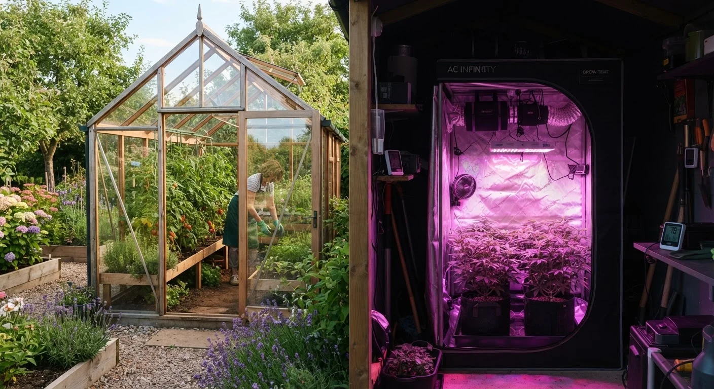 Greenhouse vs. Grow Tent for the Home Gardener