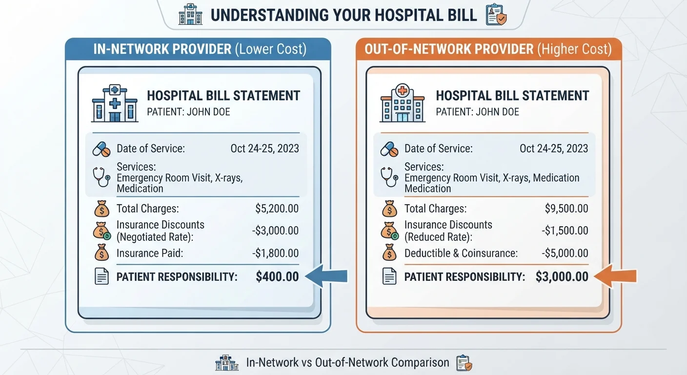 Health Insurance Networks: In-Network vs. Out-of-Network Cost Differences