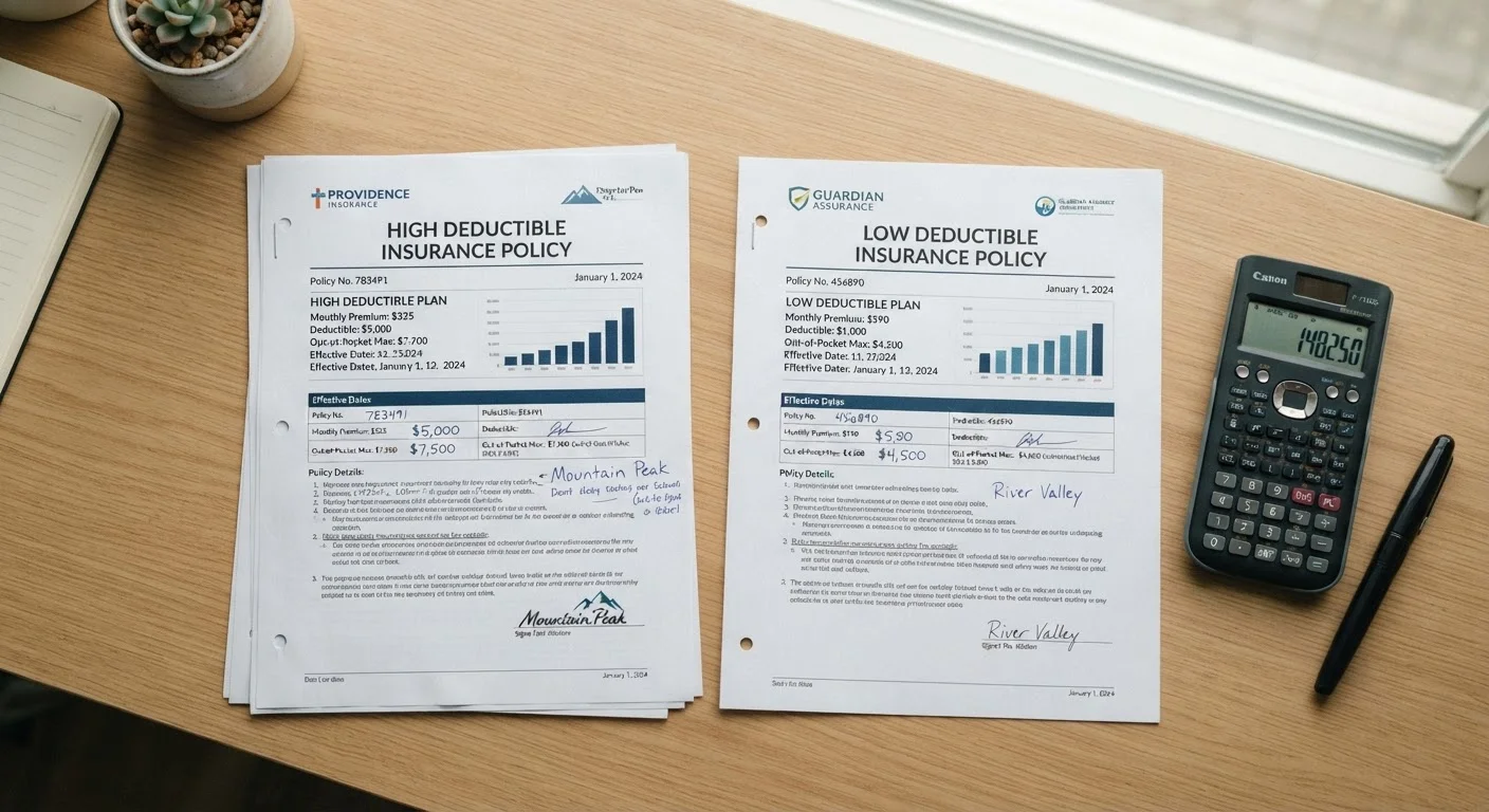 How to Decide Between a High-Deductible and a Low-Deductible Plan