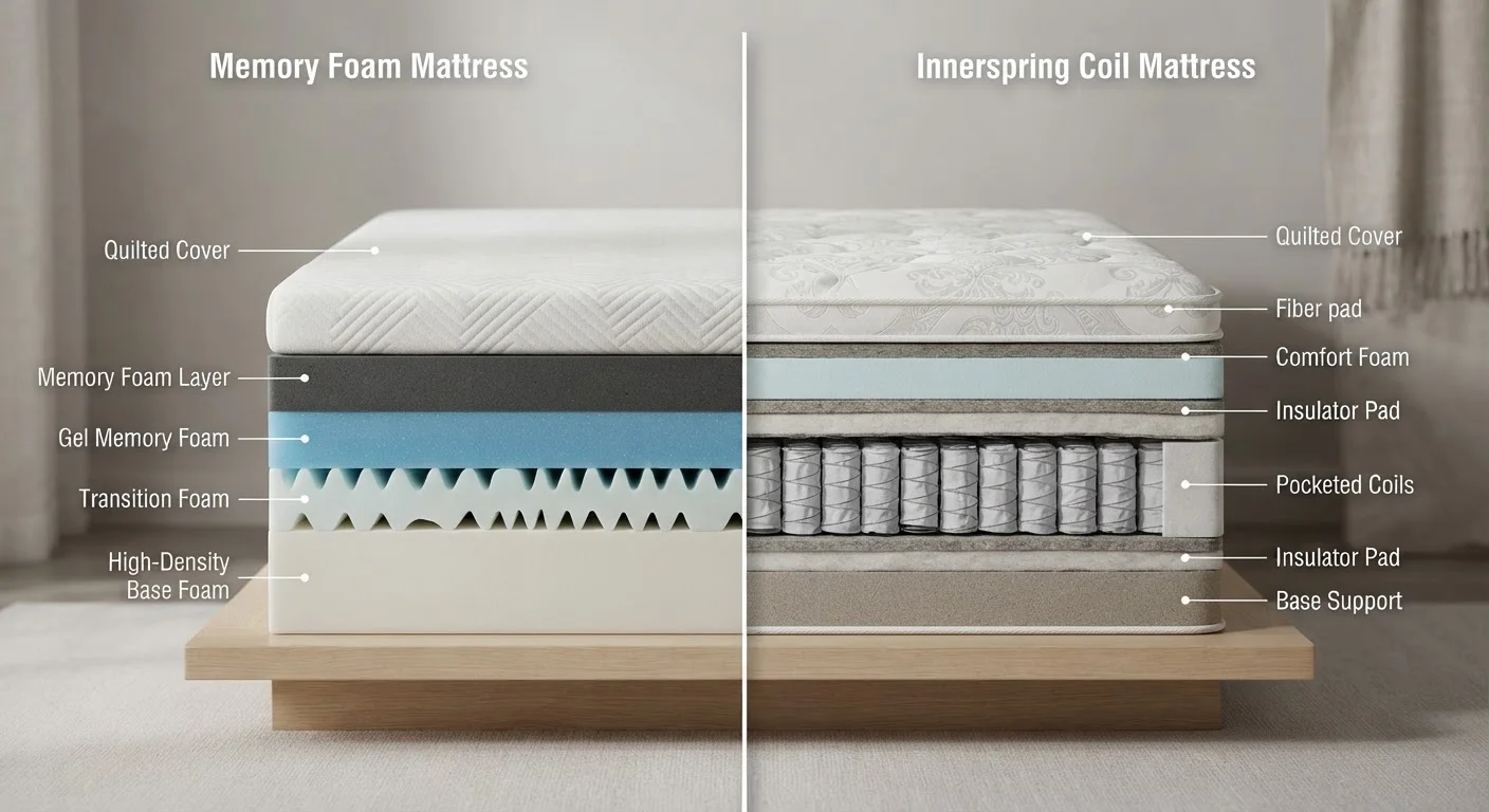 Memory Foam vs. Innerspring Mattresses: What Sleep Science Says About Each