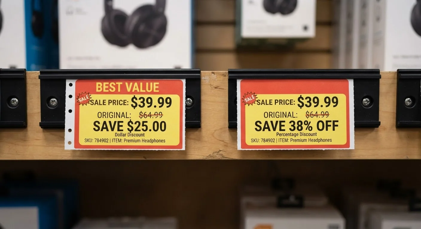 Percentage Off vs. Dollar Off: Which Framing Actually Saves You More