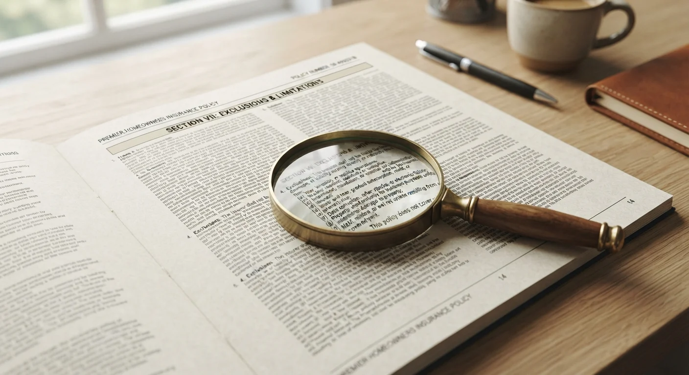 Policy Exclusions: The Fine Print That Defines the Real Limits of Your Coverage