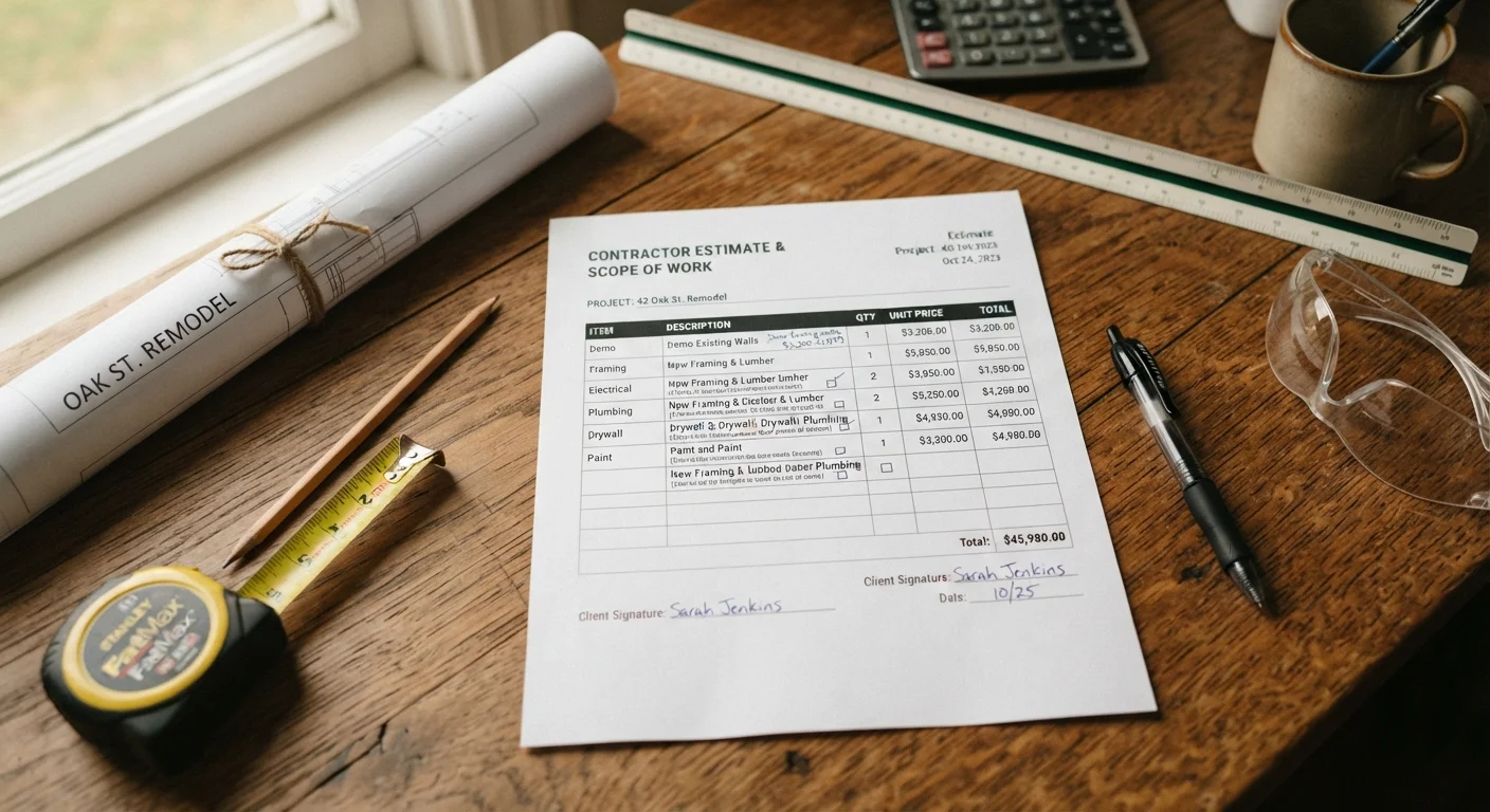 Reading a Home Improvement Estimate: What Every Line Item Means