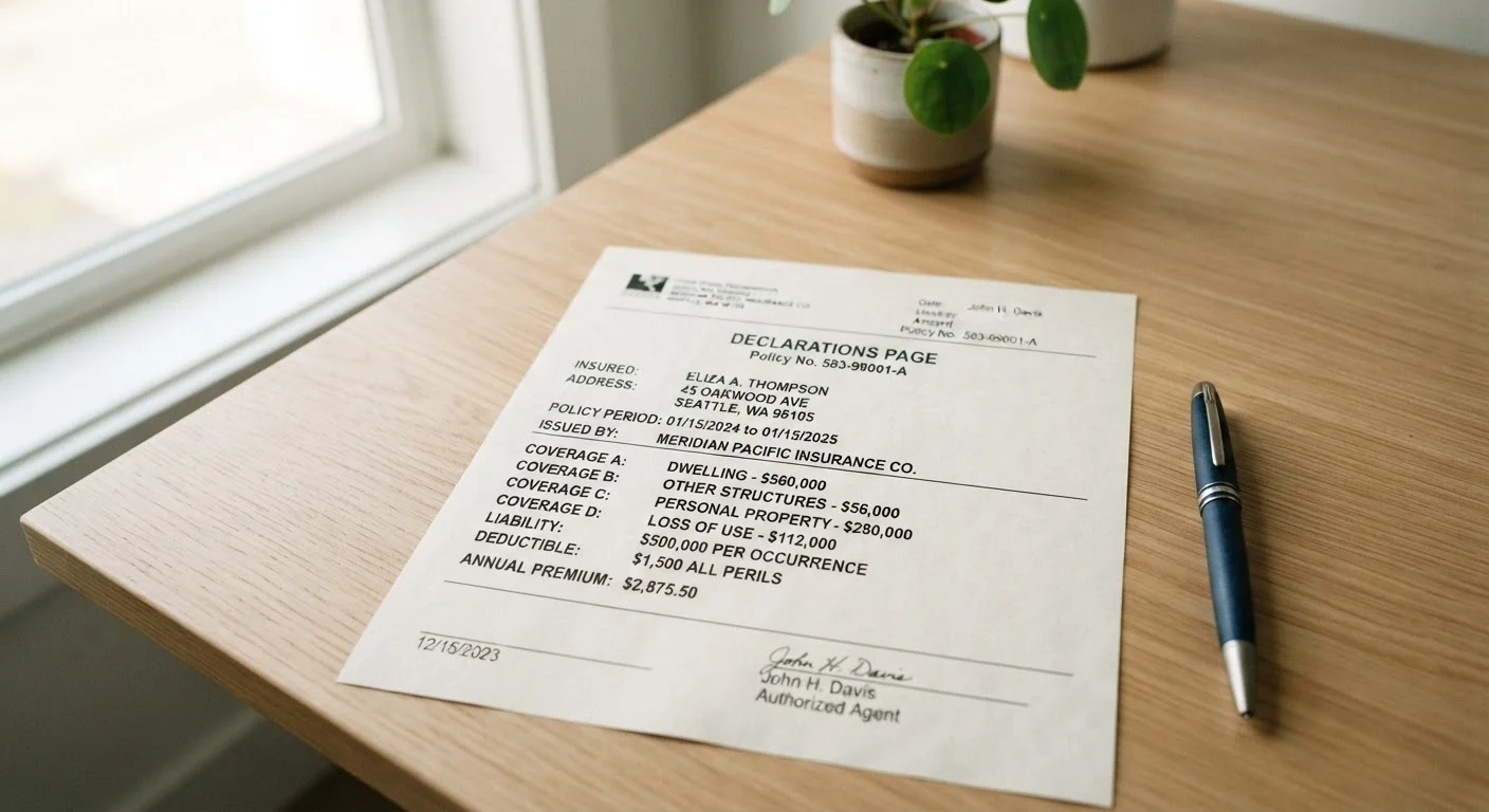 Reading the Declarations Page: The One Sheet That Summarizes Your Entire Policy