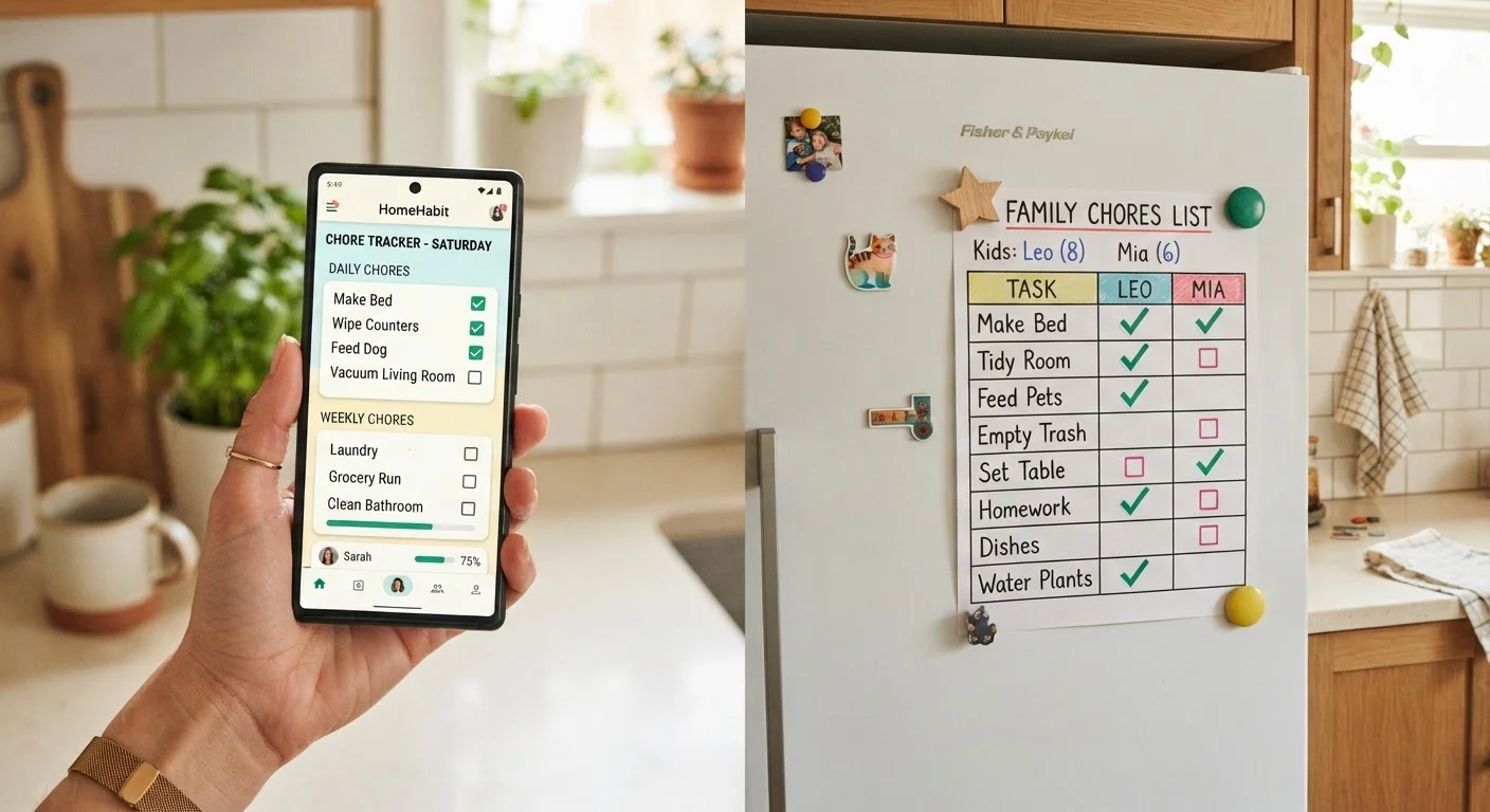 Shared Household Chore Apps vs. Paper Chore Charts: What Works Better?