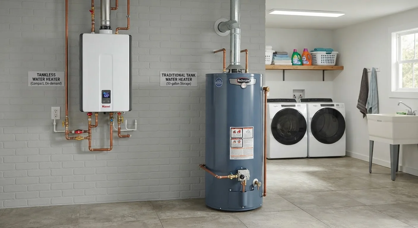 Tankless vs. Traditional Water Heaters: Upfront Cost vs. Long-Term Efficiency