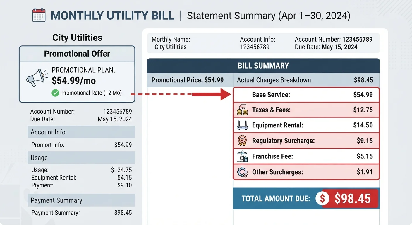The Real Cost of a Bundle: Beyond the Advertised Monthly Rate